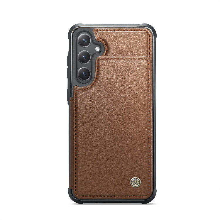 For Samsung Galaxy S23 FE 5G CaseMe C22 Card Slots Holder RFID Anti-theft Phone Case(Brown) - Galaxy S23 FE 5G Cases by CaseMe | Online Shopping South Africa | PMC Jewellery | Buy Now Pay Later Mobicred