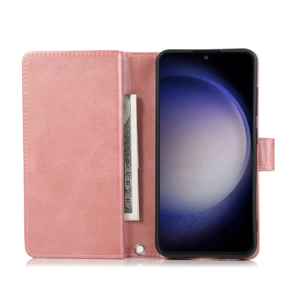 For Samsung Galaxy S24 5G Wristband Card Slot Leather Phone Case(Rose Gold) - Galaxy S24 5G Cases by PMC Jewellery | Online Shopping South Africa | PMC Jewellery | Buy Now Pay Later Mobicred