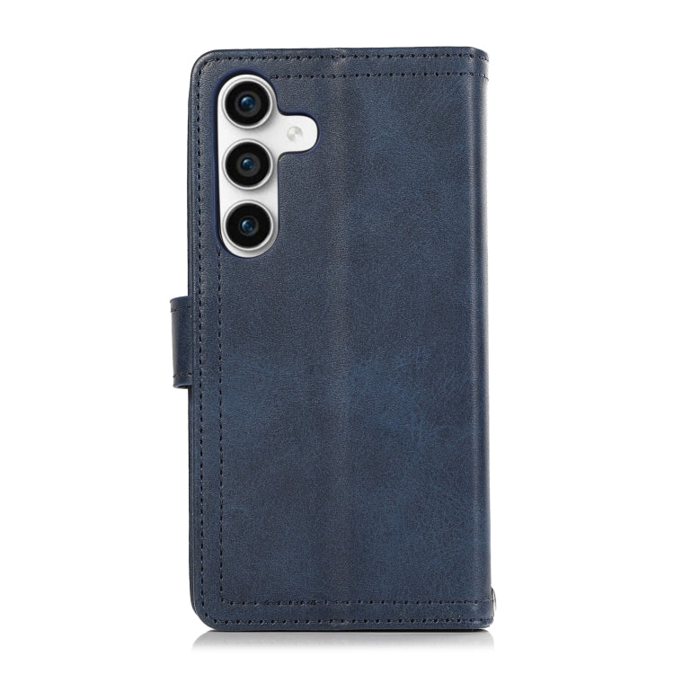 For Samsung Galaxy S24 5G Wristband Card Slot Leather Phone Case(Blue) - Galaxy S24 5G Cases by PMC Jewellery | Online Shopping South Africa | PMC Jewellery | Buy Now Pay Later Mobicred