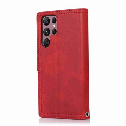 For Samsung Galaxy S24 Ultra 5G Wristband Card Slot Leather Phone Case(Red) - Galaxy S24 Ultra 5G Cases by PMC Jewellery | Online Shopping South Africa | PMC Jewellery | Buy Now Pay Later Mobicred