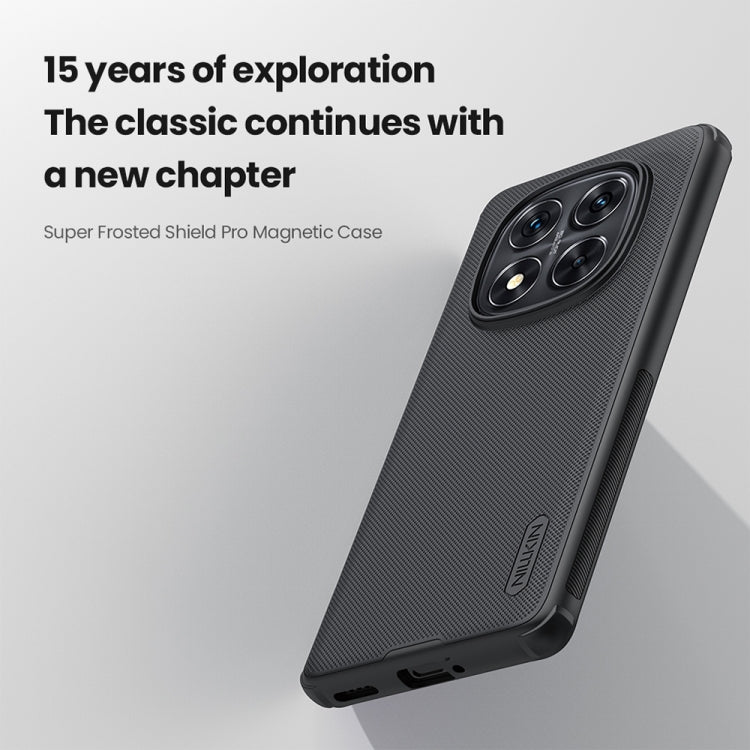 For Redmi Note 14 Pro+ 5G NILLKIN Frosted Shield Pro Magnetic Phone Case(Black) - Note 14 Pro+ Cases by NILLKIN | Online Shopping South Africa | PMC Jewellery | Buy Now Pay Later Mobicred