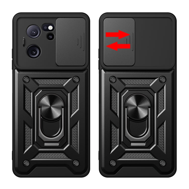 For Xiaomi Redmi K60 Ultra 5G Sliding Camera Cover Design TPU Hybrid PC Phone Case(Black) - Redmi K60 Ultra Cases by PMC Jewellery | Online Shopping South Africa | PMC Jewellery | Buy Now Pay Later Mobicred