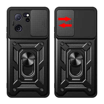 For Xiaomi Redmi K60 Ultra 5G Sliding Camera Cover Design TPU Hybrid PC Phone Case(Black) - Redmi K60 Ultra Cases by PMC Jewellery | Online Shopping South Africa | PMC Jewellery | Buy Now Pay Later Mobicred