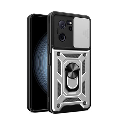 For Xiaomi Redmi K60 Ultra 5G Sliding Camera Cover Design TPU Hybrid PC Phone Case(Silver) - Redmi K60 Ultra Cases by PMC Jewellery | Online Shopping South Africa | PMC Jewellery | Buy Now Pay Later Mobicred