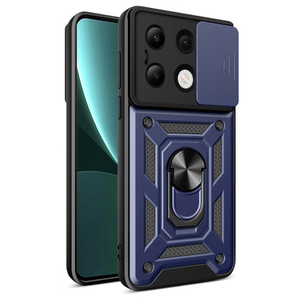 For Xiaomi Redmi Note 13 4G Global Sliding Camera Cover Design TPU Hybrid PC Phone Case(Blue) - Note 13 Cases by PMC Jewellery | Online Shopping South Africa | PMC Jewellery | Buy Now Pay Later Mobicred