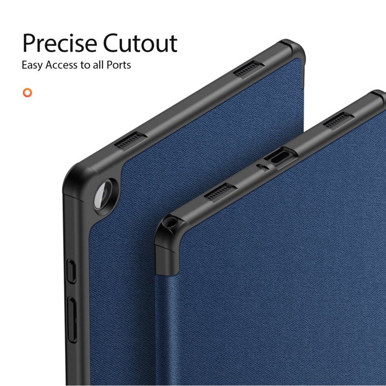 For Samsung Galaxy Tab A9+ DUX DUCIS Domo Series Magnetic Flip Leather Tablet Case(Blue) - Galaxy Tab A9+ by DUX DUCIS | Online Shopping South Africa | PMC Jewellery | Buy Now Pay Later Mobicred