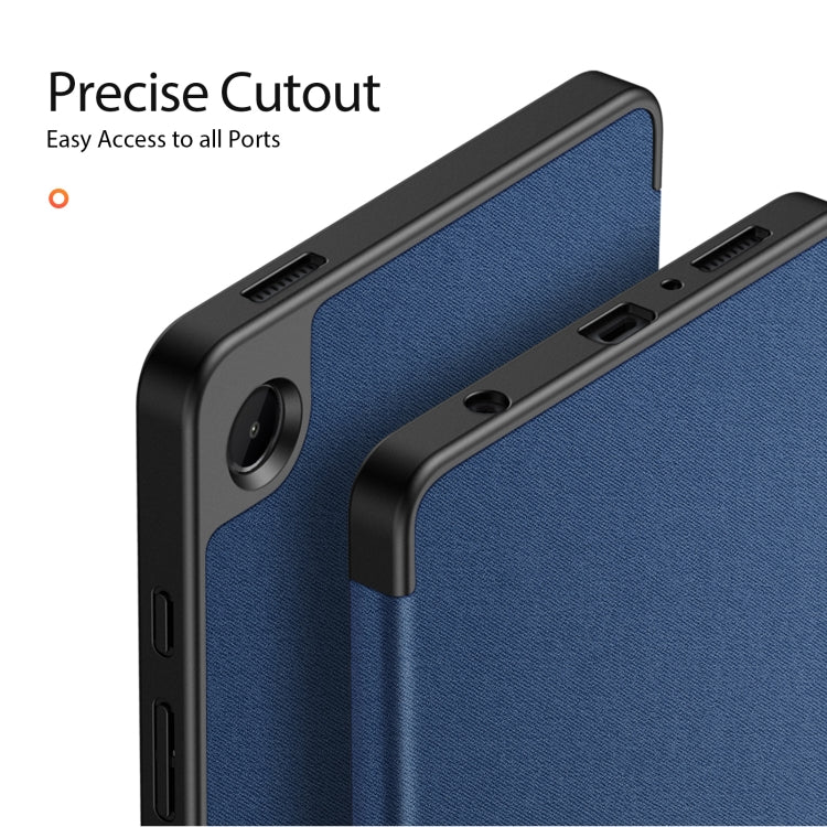 For Samsung Galaxy Tab A9 DUX DUCIS Domo Series Magnetic Flip Leather Tablet Case(Blue) - Galaxy Tab A9 by DUX DUCIS | Online Shopping South Africa | PMC Jewellery | Buy Now Pay Later Mobicred