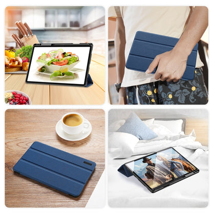 For Samsung Galaxy Tab S10+ DUX DUCIS Domo Series Magnetic Flip Leather Tablet Case(Blue) - Other Galaxy Tab PC by DUX DUCIS | Online Shopping South Africa | PMC Jewellery | Buy Now Pay Later Mobicred