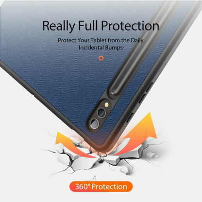 For Samsung Galaxy Tab S10+ DUX DUCIS Domo Series Magnetic Flip Leather Tablet Case(Blue) - Other Galaxy Tab PC by DUX DUCIS | Online Shopping South Africa | PMC Jewellery | Buy Now Pay Later Mobicred