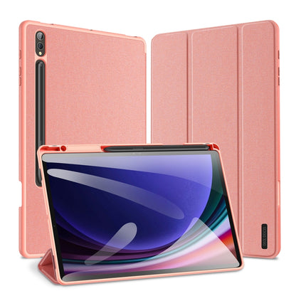 For Samsung Galaxy Tab S10+ DUX DUCIS Domo Series Magnetic Flip Leather Tablet Case(Pink) - Other Galaxy Tab PC by DUX DUCIS | Online Shopping South Africa | PMC Jewellery | Buy Now Pay Later Mobicred