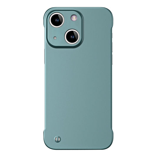 For iPhone 15 Plus Frameless Metallic Paint Hybrid PC Phone Case(Green) - iPhone 15 Plus Cases by PMC Jewellery | Online Shopping South Africa | PMC Jewellery | Buy Now Pay Later Mobicred