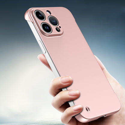 For iPhone 13 Pro Max Frameless Metallic Paint Hybrid PC Phone Case(Rose Gold) - iPhone 13 Pro Max Cases by PMC Jewellery | Online Shopping South Africa | PMC Jewellery | Buy Now Pay Later Mobicred