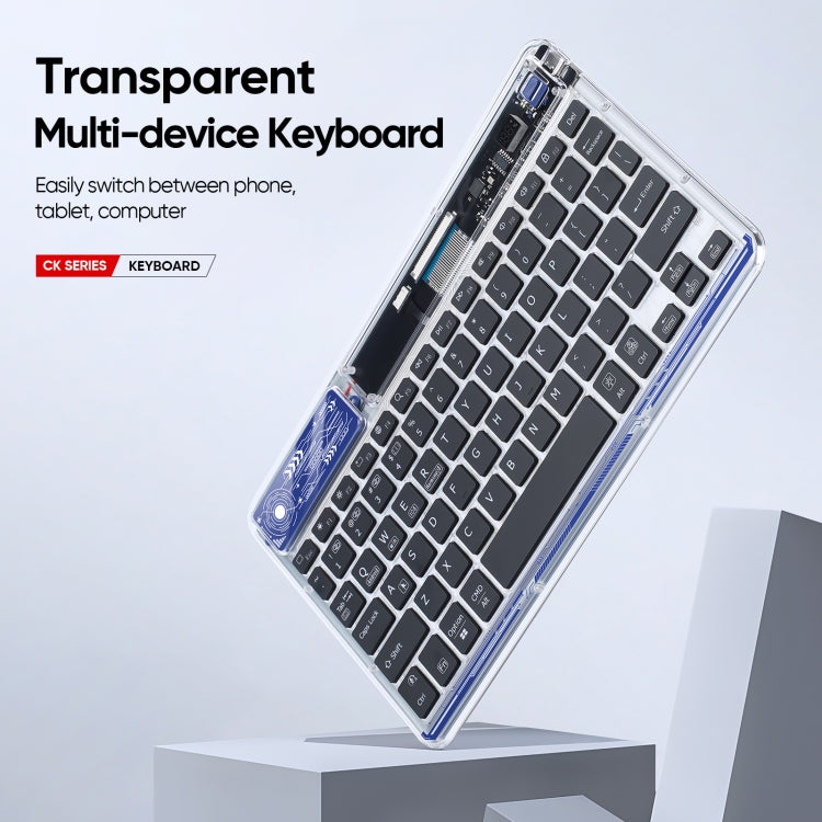 DUX DUCIS CK Series Crystal Transparent Wireless Bluetooth Keyboard - Universal Keyboard by DUX DUCIS | Online Shopping South Africa | PMC Jewellery