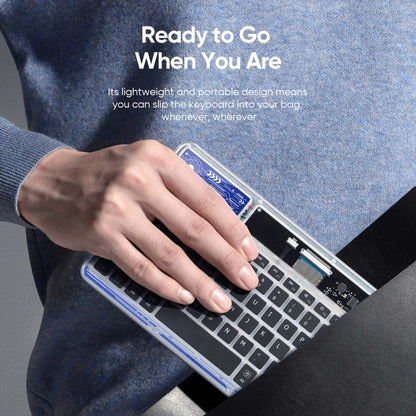 DUX DUCIS CK Series Crystal Transparent Wireless Bluetooth Keyboard - Universal Keyboard by DUX DUCIS | Online Shopping South Africa | PMC Jewellery