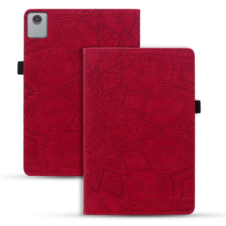 For Lenovo Tab M11 / Xiaoxin Pad 11 2024 Calf Texture Embossed Leather Tablet Case(Red) - Lenovo by PMC Jewellery | Online Shopping South Africa | PMC Jewellery | Buy Now Pay Later Mobicred