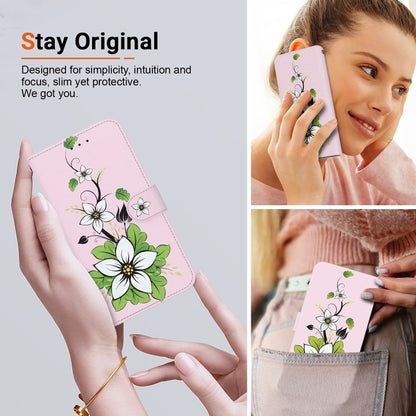 For Honor Magic6 Pro Crystal Texture Colored Drawing Leather Phone Case(Lily) - Honor Cases by PMC Jewellery | Online Shopping South Africa | PMC Jewellery | Buy Now Pay Later Mobicred