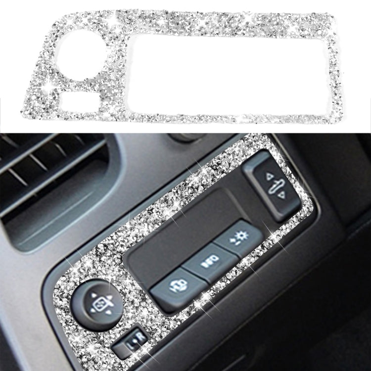 For Chevrolet Corvette C7 2014-2019 Car Headlight Switch Frame Diamond Decorative Sticker, Left Drive - Car Interior Mouldings by PMC Jewellery | Online Shopping South Africa | PMC Jewellery | Buy Now Pay Later Mobicred