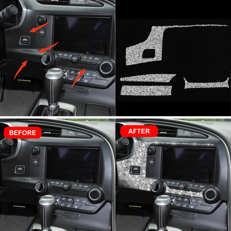 For Chevrolet Corvette C7 2014-2019 4 in 1 Car Central Control Panel Diamond Decorative Sticker, Left Drive - Car Interior Mouldings by PMC Jewellery | Online Shopping South Africa | PMC Jewellery | Buy Now Pay Later Mobicred