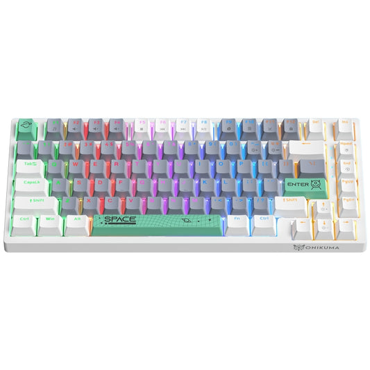 ONIKUMA G52 82 Keys RGB Lighting Wired Mechanical Keyboard, Type:Blue Switch(White) - Wired Keyboard by ONIKUMA | Online Shopping South Africa | PMC Jewellery | Buy Now Pay Later Mobicred