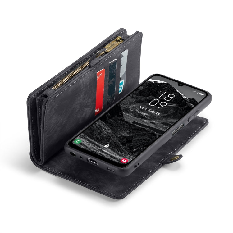 For Samsung Galaxy A25 4G CaseMe 008 Multifunctional Zipper Wallet Leather Phone Case with Lanyard(Black) - Galaxy Phone Cases by CaseMe | Online Shopping South Africa | PMC Jewellery | Buy Now Pay Later Mobicred