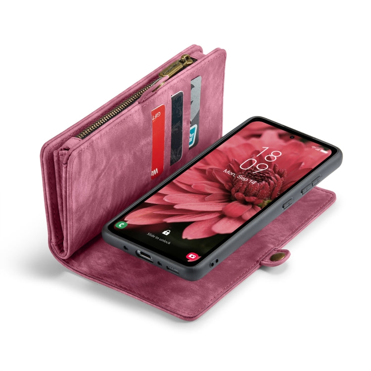 For Samsung Galaxy A35 5G CaseMe 008 Multifunctional Zipper Wallet Leather Phone Case with Lanyard(Red) - Galaxy Phone Cases by CaseMe | Online Shopping South Africa | PMC Jewellery | Buy Now Pay Later Mobicred