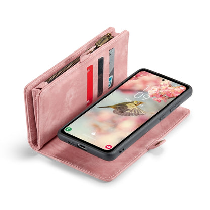 For Samsung Galaxy A55 5G CaseMe 008 Multifunctional Zipper Wallet Leather Phone Case with Lanyard(Pink) - Galaxy Phone Cases by CaseMe | Online Shopping South Africa | PMC Jewellery | Buy Now Pay Later Mobicred