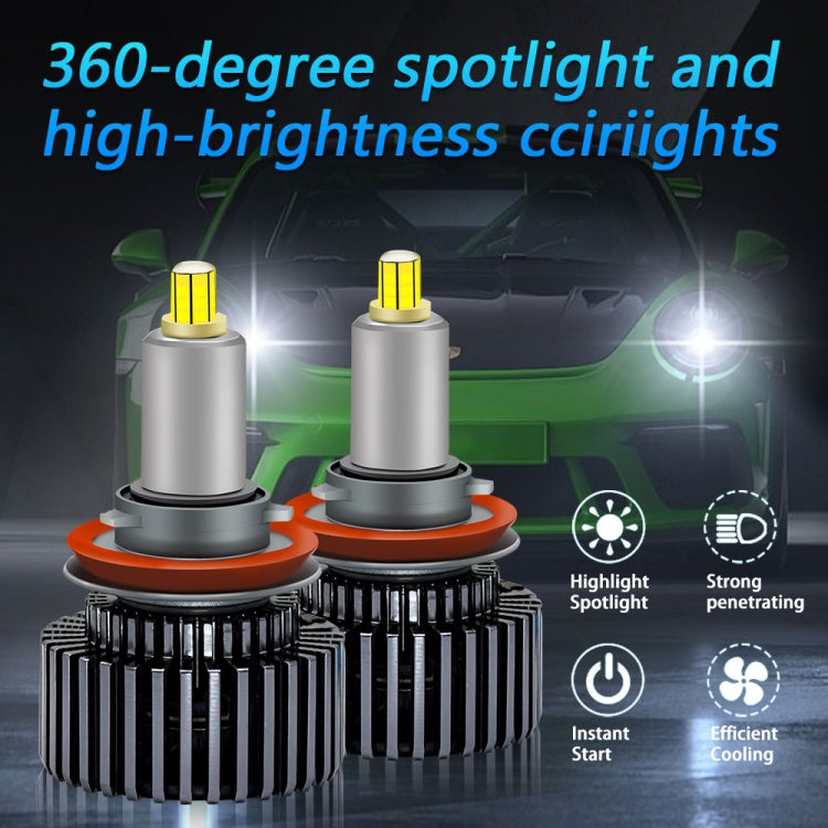 V2 1 Pair H11 35W 6000K 4000LM Car 6 Sides LED Headlight(Cool White) - LED Headlamps by PMC Jewellery | Online Shopping South Africa | PMC Jewellery | Buy Now Pay Later Mobicred