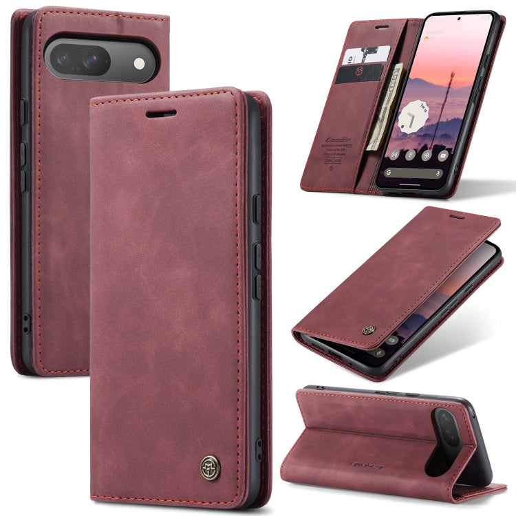 For Google Pixel 9 / 9 Pro CaseMe 013 Multifunctional Horizontal Flip Leather Phone Case(Wine Red) - Google Cases by CaseMe | Online Shopping South Africa | PMC Jewellery | Buy Now Pay Later Mobicred