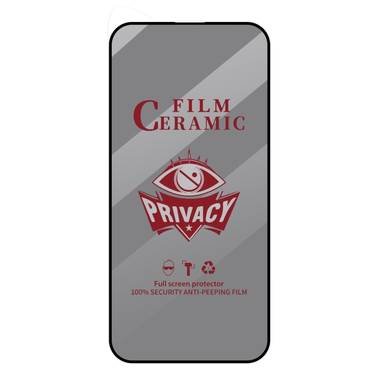 For iPhone 16 Full Coverage HD Privacy Ceramic Film - iPhone 16 Tempered Glass by PMC Jewellery | Online Shopping South Africa | PMC Jewellery | Buy Now Pay Later Mobicred