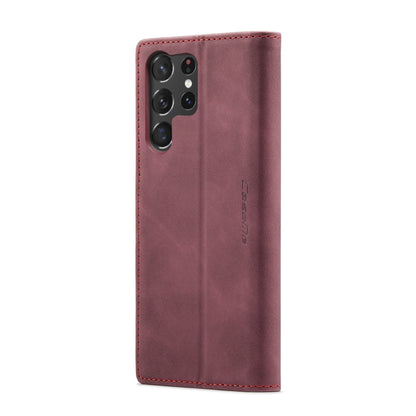 ForSamsung Galaxy S24 Ultra 5G CaseMe 013 Multifunctional Horizontal Flip Leather Phone Case(Wine Red) - Galaxy S24 Ultra 5G Cases by CaseMe | Online Shopping South Africa | PMC Jewellery