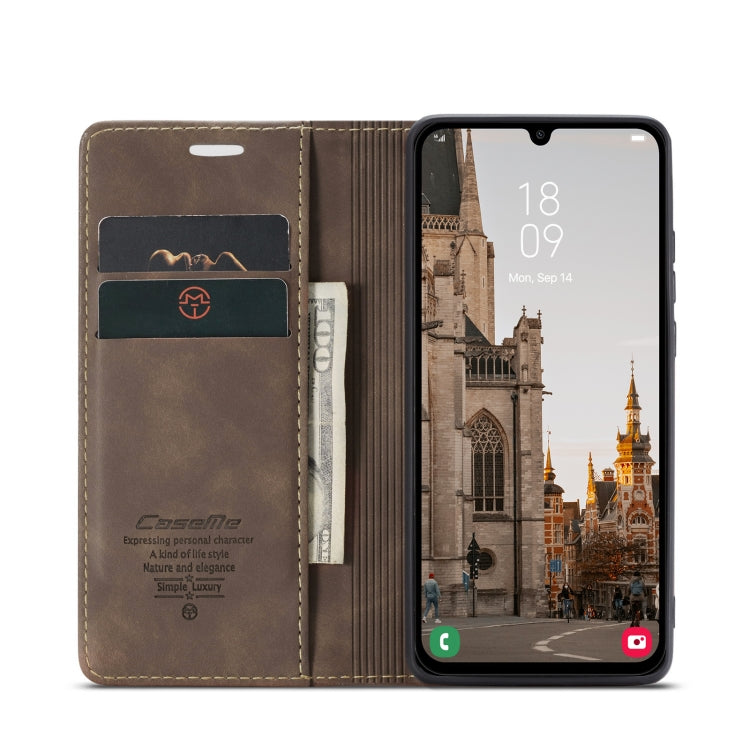 For Samsung Galaxy A15 5G CaseMe 013 Multifunctional Horizontal Flip Leather Phone Case(Coffee) - Galaxy Phone Cases by CaseMe | Online Shopping South Africa | PMC Jewellery | Buy Now Pay Later Mobicred