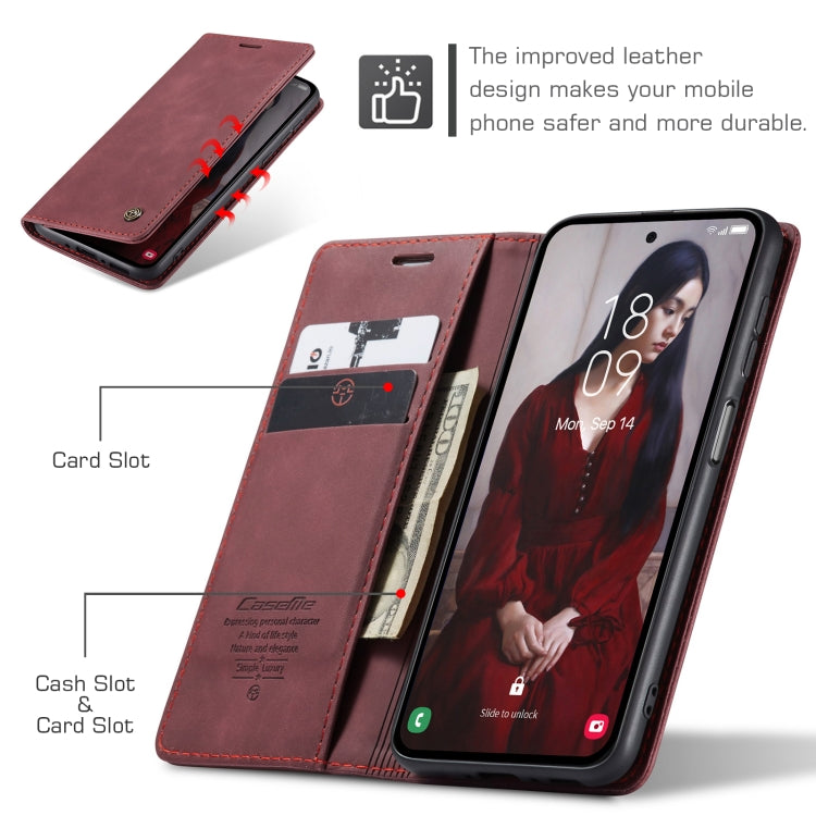 For Samsung Galaxy A35 5G CaseMe 013 Multifunctional Horizontal Flip Leather Phone Case(Wine Red) - Galaxy Phone Cases by CaseMe | Online Shopping South Africa | PMC Jewellery | Buy Now Pay Later Mobicred