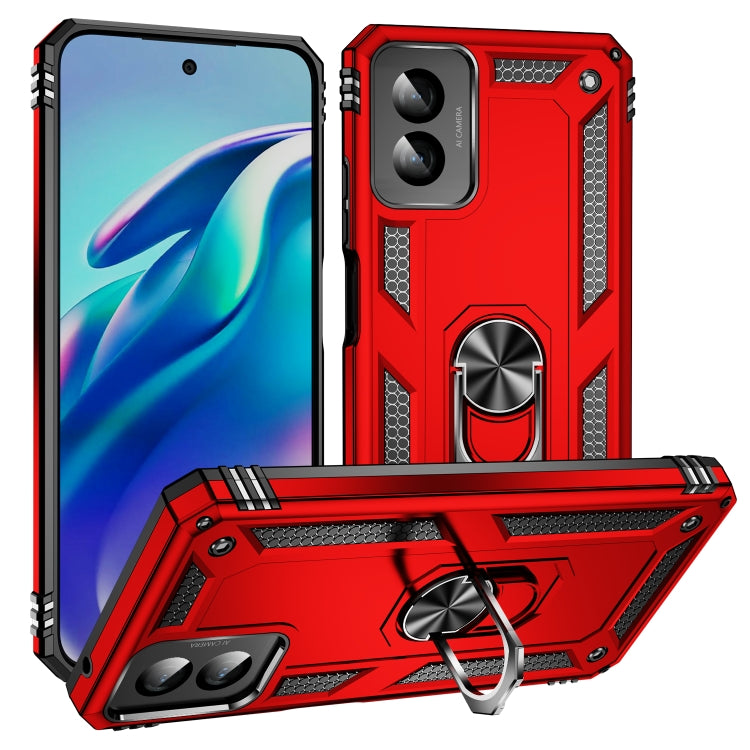 For Motorola Moto G Power 5G 2024 Shockproof TPU + PC Phone Case with Holder(Red) - Motorola Cases by PMC Jewellery | Online Shopping South Africa | PMC Jewellery | Buy Now Pay Later Mobicred