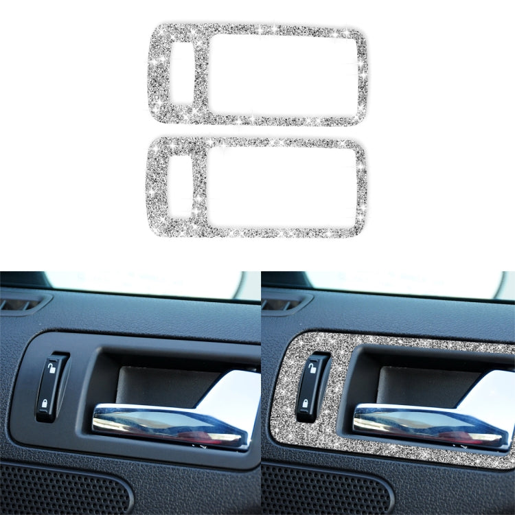 For Ford Mustang 2009-2013 2pcs Car Door Inner Handle Diamond Decoration Sticker, Left Hand Drive - Car Interior Mouldings by PMC Jewellery | Online Shopping South Africa | PMC Jewellery | Buy Now Pay Later Mobicred