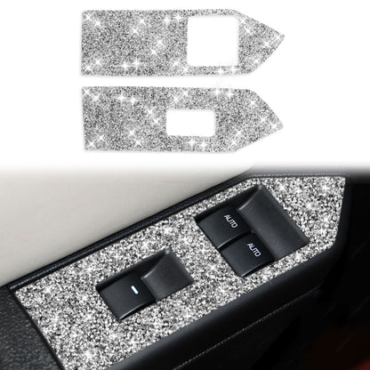 For Ford Mustang 2009-2013 3pcs Car Window Glass Lifter Panel Diamond Decoration Sticker, Left Hand Drive - Car Interior Mouldings by PMC Jewellery | Online Shopping South Africa | PMC Jewellery | Buy Now Pay Later Mobicred