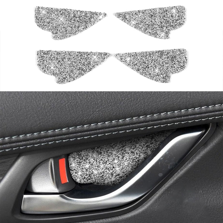 For Mazda CX-5 2017-2018 Car Inner Door Bowl Diamond Decorative Sticker,Left and Right Drive Universal - Car Interior Mouldings by PMC Jewellery | Online Shopping South Africa | PMC Jewellery | Buy Now Pay Later Mobicred