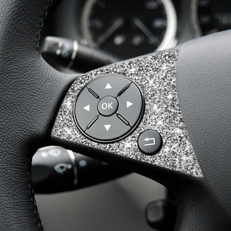 For Mercedes-Benz C-class W204 2007-2010 Car Steering Wheel Buttons Diamond Decorative Sticker, Left and Right Drive - Car Interior Mouldings by PMC Jewellery | Online Shopping South Africa | PMC Jewellery | Buy Now Pay Later Mobicred