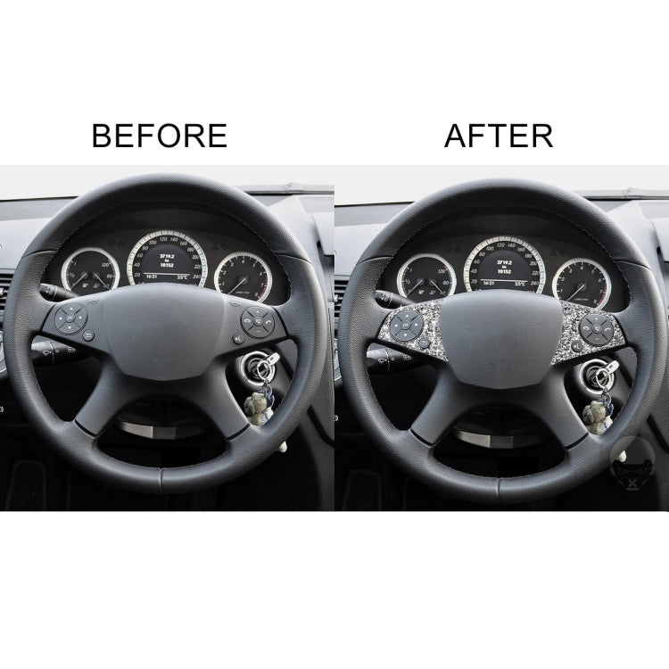 For Mercedes-Benz C-class W204 2007-2010 Car Steering Wheel Buttons Diamond Decorative Sticker, Left and Right Drive - Car Interior Mouldings by PMC Jewellery | Online Shopping South Africa | PMC Jewellery | Buy Now Pay Later Mobicred