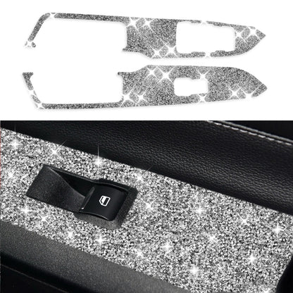 For Ford Mustang 2015-2020 Car Door Lift Panel B Diamond Decoration Sticker, Left Drive - Car Interior Mouldings by PMC Jewellery | Online Shopping South Africa | PMC Jewellery | Buy Now Pay Later Mobicred