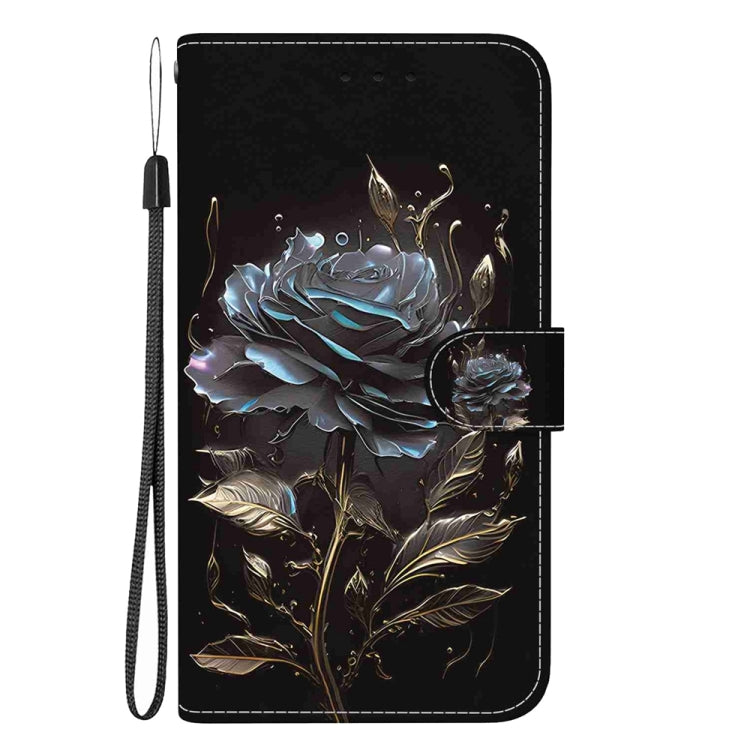 For Xiaomi 13T / 13T Pro / Redmi K60 Ultra Crystal Texture Colored Drawing Leather Phone Case(Black Rose) - Redmi K60 Ultra Cases by PMC Jewellery | Online Shopping South Africa | PMC Jewellery | Buy Now Pay Later Mobicred