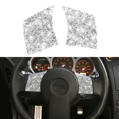 For Nissan 350Z 2003-2009 2pcs Car Steering Wheel Button Frame B Diamond Sticker,Left and Right Drive Universal - Car Interior Mouldings by PMC Jewellery | Online Shopping South Africa | PMC Jewellery | Buy Now Pay Later Mobicred