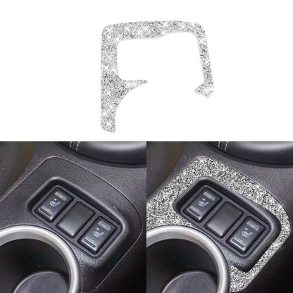 For Nissan 370Z Z34 2009- Car Central Control Heating Button Outer Frame Diamond Decoration Sticker, Left and Right Drive - Car Interior Mouldings by PMC Jewellery | Online Shopping South Africa | PMC Jewellery | Buy Now Pay Later Mobicred