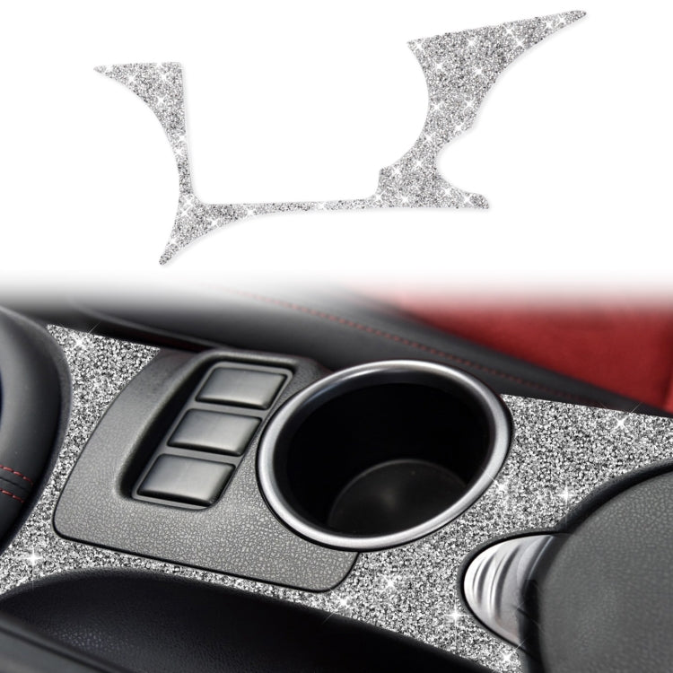 For Nissan 370Z Z34 2009- Car Water Cup Holder Panel Diamond Decoration Sticker, Left and Right Drive - Car Interior Mouldings by PMC Jewellery | Online Shopping South Africa | PMC Jewellery | Buy Now Pay Later Mobicred