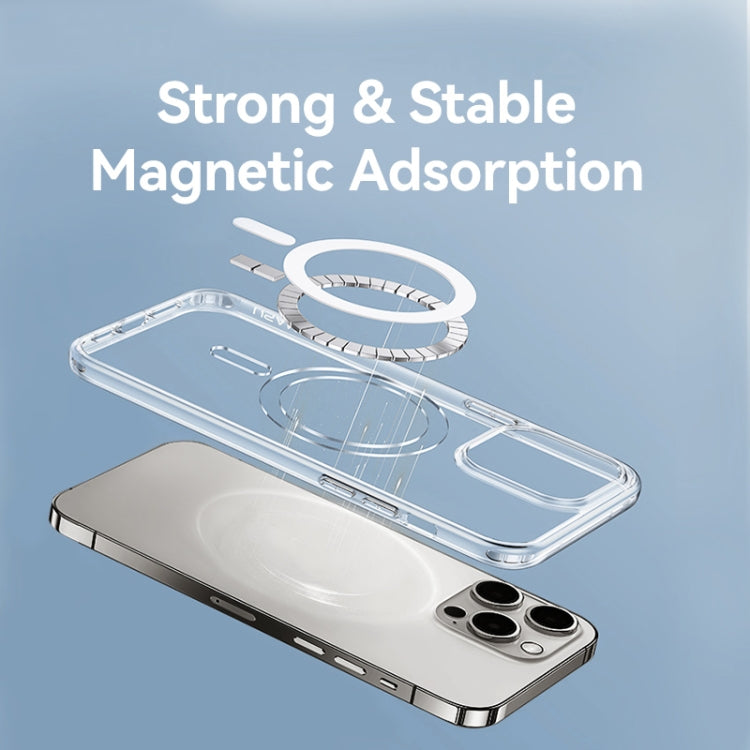 For iPhone 15 USAMS Ice Magnet Series MagSafe PC Hybrid TPU Phone Case(Transparent) - iPhone 15 Cases by USAMS | Online Shopping South Africa | PMC Jewellery | Buy Now Pay Later Mobicred