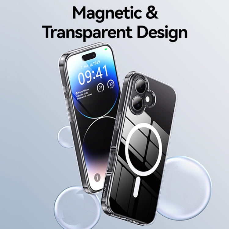 For iPhone 16 Pro USAMS Ice Magnet Series MagSafe PC Hybrid TPU Phone Case(Transparent) - iPhone 16 Pro Cases by USAMS | Online Shopping South Africa | PMC Jewellery | Buy Now Pay Later Mobicred