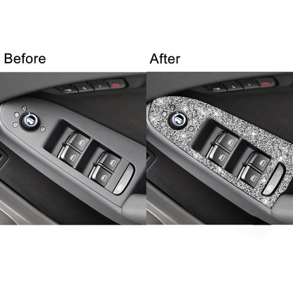 For Audi A4 / A5 / Q5 Car Door Lift Control Panel Diamond Decoration Sticker, Right Drive High Configured - Car Interior Mouldings by PMC Jewellery | Online Shopping South Africa | PMC Jewellery | Buy Now Pay Later Mobicred