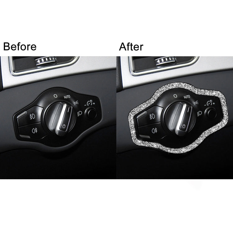 For Audi A4 / A5 / Q5 Car Headlight Switch Frame Diamond Decoration Sticker, Left and Right Drive - Car Interior Mouldings by PMC Jewellery | Online Shopping South Africa | PMC Jewellery | Buy Now Pay Later Mobicred