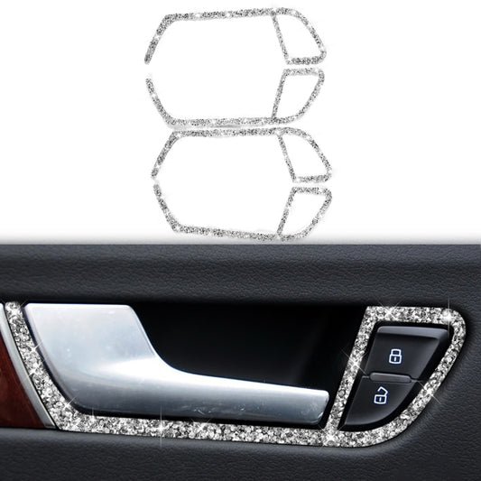 For Audi A4 / A5 / Q5 Car Door Inner Handle Frame Diamond Decoration Sticker, Left and Right Drive - Car Interior Mouldings by PMC Jewellery | Online Shopping South Africa | PMC Jewellery | Buy Now Pay Later Mobicred