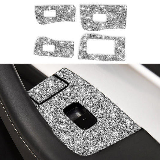 For Tesla Model 3 Car Window Raising Button Diamond Sticker, Right Drive - Car Interior Mouldings by PMC Jewellery | Online Shopping South Africa | PMC Jewellery | Buy Now Pay Later Mobicred