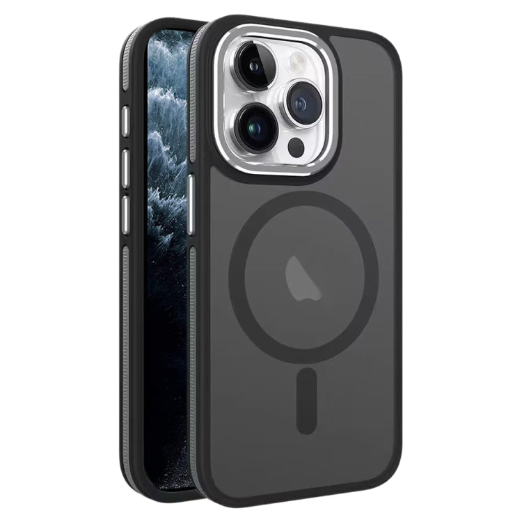 For iPhone 11 Pro Max Two-color Frosted MagSafe Magnetic Phone Case(Black) - iPhone 11 Pro Max Cases by PMC Jewellery | Online Shopping South Africa | PMC Jewellery